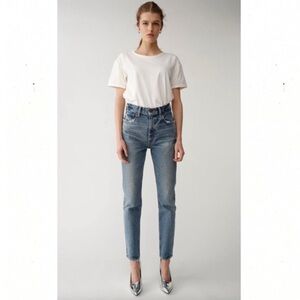 Moussy High Rise Jeans in Blue